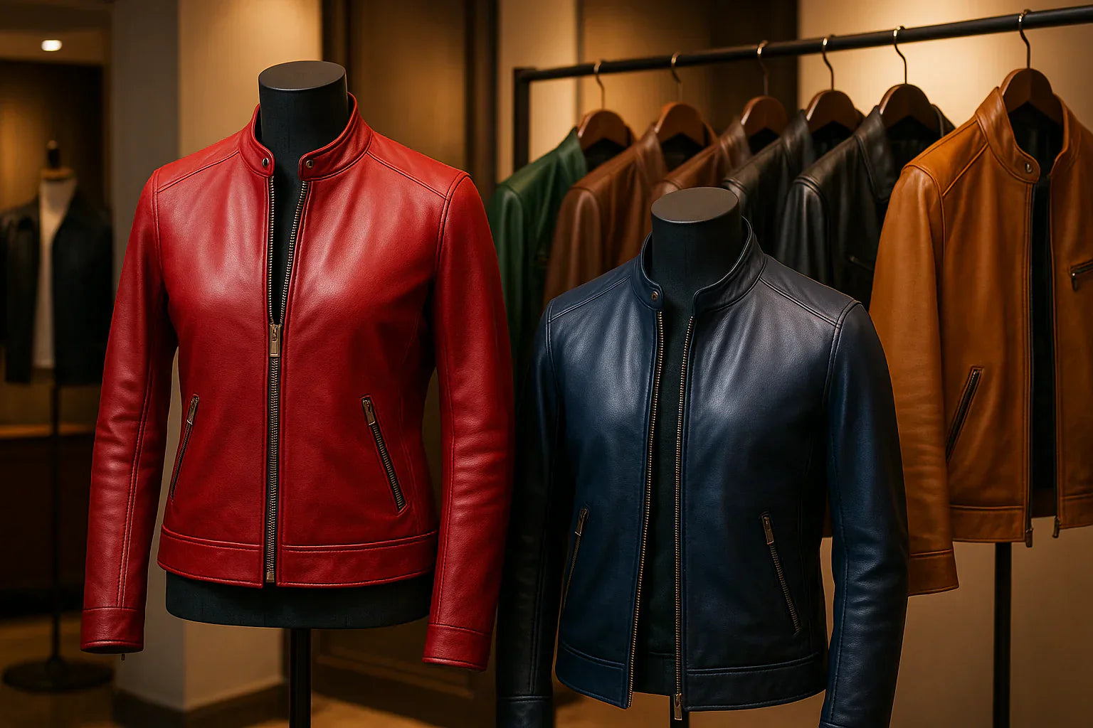 Colored Leather Jackets: Red, Blue, and Beyond
